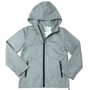 PROPERLY TIED Boys Canopy Rain Jacket in Grey Mist Size 7